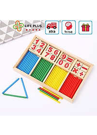 Bộ Đồ Chơi Gỗ Hộp Que Tính Và Chữ Số Toán Học Đẹp An Toàn Cho Bé Trai Bé Gái Phát Triển Tư Duy Về Con Số Và Phép Tính
