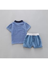 Bộ đồ bé trai kẻ sọc phong cách Hàn Quốc - Bộ quần áo bé trai từ 9-18kg (SS-2623B)