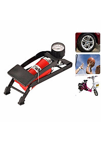 Dụng cụ bơm hơi bánh xe đạp chân đa năng mini dùng cho xe đạp, xe máy 