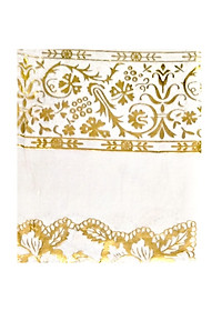Khăn trải bàn PAULEE WLG-751 hoa văn nhũ vàng (152cm x 228cm)