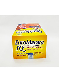VIÊN UỐNG BỔ MÁU EUROMACARE IQ - BỔ SUNG SẮT TỔNG HỢP, DẦU CÁ, CÁC VITAMIN, EPA, DHA CHO PHỤ NỮ CÓ THAI VÀ CHO CON BÚ - GIẢM NGUY CƠ SẨY THAI , TIỀN SẢN GIẬT - KHỎI LO ỐM NGHÉN - MỖI NGÀY 1 VIÊN - LỌ 30 VIÊN