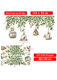 Decal dán tường cho bé Sticker dán tường in chất lượng cao có keo mặt sau mẫu Dưới Tán Cây ZH78