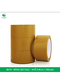 BK1D -  Băng Keo Đục - 4.8cm - Block 6 cuộn/kg - Bộ 6 cuộn băng dính đục đóng thùng hộp carton