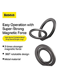 Giá Đỡ Baseus Halo Series Foldable Metal Ring Stand SUCH Mag-Safe Vòng Kim Loại - Hàng Chính Hãng