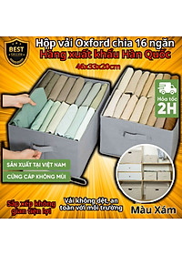 Bộ hộp vải đựng đồ 9 ngăn và 16 ngăn mã HQ4 - Combo hộp vải đựng quần áo chia ngăn gọn gàng tiện lợi chất vải Oxford cao cấp