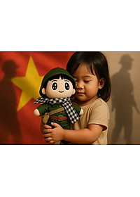 Gấu Bông Yêu Nước Chú Bộ Đội 25 cm - ZooZoo 25250 - Màu Xanh Lá