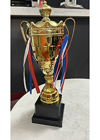 Cúp thể thao A238 , cúp vô địch cao 34cm bằng nhựa cứng kèm dây tua rua đẹp mắt, cúp trao giải giá rẻ