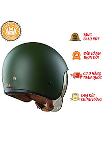 Nón bảo hiểm 3/4 ROYAL M139 có kính âm màu XANH LÍNH NHÁM