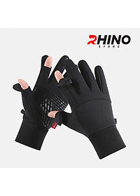 Găng tay hở ngón giữ ấm, chống gió mùa đông Rhino G301 cảm ứng điện thoại cho nam, nữ