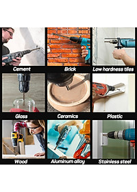  Mũi khoan đa năng khoan gốm sứ tường, 1 Bộ 5 món 6/6/8/10/12mm