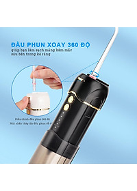 Máy Tăm Nước Du Lịch Cao Cấp WaterPush CY-1904 Black-Siêu nhỏ gọn-1 đổi 1 Online trong 12 tháng