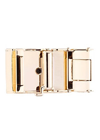 HJ9119-20-21 - Đầu khóa da bò Huy Hoàng 3,5 phân đầu vàng màu đen, nâu, vàng bò