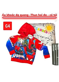 Áo khoác siêu nhân bé trai từ 11kg-40kg- Thun hai da dày dặn, hình in sắc nét