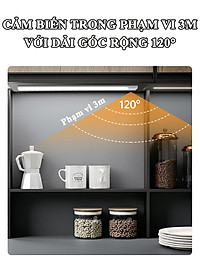 Đèn LED Cảm Biến Hồng Ngoại KUNBE Với Ánh Sáng 3 Màu, Hiệu Ứng Độc Đáo, Nhiều Kích Cỡ, Phù Hợp Trang Trí Tủ Quần Áo, Cầu Thang, Nhà Bếp, Phòng Khách, Phòng Ngủ