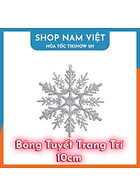 Set 5 Bông Tuyết 10cm Lấp Lánh Trang Trí Cây Thông Giáng SInh