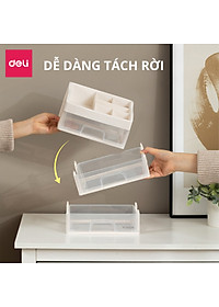 [Tặng sticker] Kệ Đựng Mỹ Phẩm Nhựa Nhiều Tầng Để Bàn Trong Suốt Có Thể Tháo Rời Deli - Kệ Đưng Đồ Trang Điểm Đồ Cá Nhân Nữ Trang Sức Hộp Lưu Trữ Văn Phòng Phẩm Decor Bàn Làm Việc Góc Học Tập - VS559 564