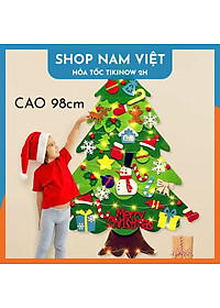 Cây Thông DIY Dán Tường Trang Trí Giáng Sinh (Có Đèn)