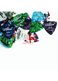Miếng gảy đàn, Pick - Alice AP-ALT - Dành cho Guitar, Ukulele, Bass - Dày 0.46mm, Colorful Celluloid - Màu ngẫu nhiên - Hàng chính hãng