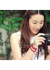 Vòng tay hạt đậu đỏ - Hồng đậu - tình yêu nồng thắm kèm hộp sang trọng