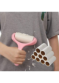 Cây Lăn Bụi Quần Áo, Lông Chó Mèo + Tặng Kèm 2 Cuộn Lăn Siêu Tiện Lợi