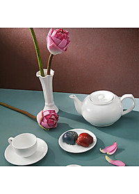 Ấm lùn Ấm pha trà kiểu cổ điển sứ Long Phương