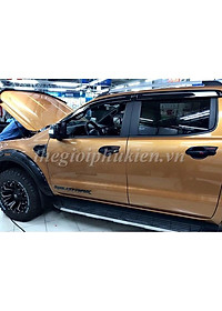 Bộ ốp tay nắm, hõm cửa xe Ford Ranger - nhựa ABS đen