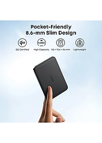Sạc dự phòng Anker MagGo Nano Power Bank Card-Like Slim Magnetic 1C 15W 5000mAh A1665 - Hàng chính hãng