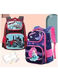 Balo học sinh cấp 1và 2 siêu nhẹ chống gù chống nước cao cấp phong cách châu âu