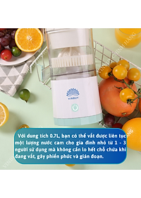 Máy vắt cam tự động, máy ép cam, máy ép hoa quả đa năng nhỏ gọn dung tích lớn, pin sạc không dây tiện lợi di chuyển - Hàng chính hãng - VinBuy