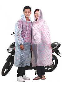 Áo mưa trong màu đa dụng rando - Loại chấm bi Freesize GIAO MÀU NGẪU NHIÊN