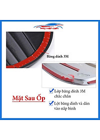 Ốp nắp bình xăng Vios 2019-2020 vân cacbon chống trầy trang trí ô tô