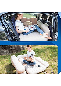 Nệm để xe hơi vải nhung cao cấp, tặng kèm bơm hơi và keo vá
