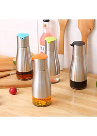 Chai rót nước mắm thủy tinh bọc inox 320ml VANDO phụ kiện nhà bếp