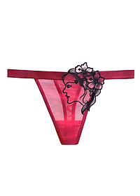 Quần lót nữ lọt khe thêu hình mặt người quyến rũ