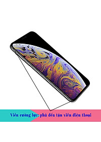 Kính Cường Lực cho Iphone XS Max - Màu Đen - Full Màn Hình - Hàng Chính Hãng
