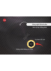 Chảo chống dính bếp từ iMat Hybrid kết hợp giữa lớp phủ điêu khắc chống dính Daikin và inox 430 chống xước