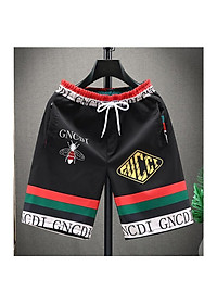 Quần short đùi GNCDI thời trang nam cao cấp TC với họa tiết in con ong và họa tiết sọc trên ống quần hợp thời trang-k021