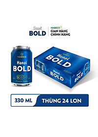 Combo 2 Thùng Bia Hanoi BOLD - Thùng 24 lon 330ml