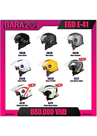 MŨ BẢO HIỂM 2 KÍNH 3/4 EGO E-41- GARA20