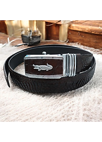 Thắt Lưng Nam Da Cá Sấu thật. Da Bông Hông Cá Sấu Rất Đẹp Và Mềm. Kích Thước Chuẩn 3.5x120cm Rất Dễ Sử Dụng