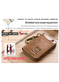 Ví nam đựng tiền đựng chìa khóa đựng thẻ đa năng 100% da bò thật cao cấp phong cách mới