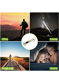 Đèn Pin Mini Siêu Sáng Trong Suốt Kèm Móc Khoá, IP65 Chống Nước Tuyệt Đối Sạc USB Tích Điện Siêu Tiện Lợi