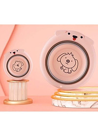 Thau (chậu) rửa mặt Nhà của Mẹ gấp gọn hình thú dễ thương, chất liệu nhựa PP cao cấp, kích thước 36cm*33cm*10cm - màu sắc giao ngẫu nhiên