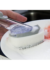 Bàn Chải Rữa Chén Và Chà Nồi Tự Động - Cọ rửa chén bát đa năng tay cầm dài - Tặng móc treo khăn