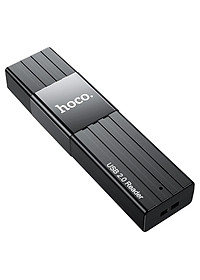 Đầu đọc thẻ CHUẨN 3.0 Hoco HB20 Mindful - hỗ trợ khe microSD/SD (Đen) HÀNG CHÍNH HÃNG