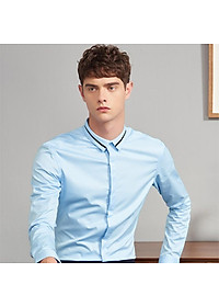 Áo sơ mi nam dài tay phối viền cổ thời trang SITAKI 