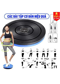 Đĩa xoay eo tập thể dục 360 độ bàn xoay tập cơ bụng cho eo thon tại nhà và phòng gym có hạt massage bàn chân