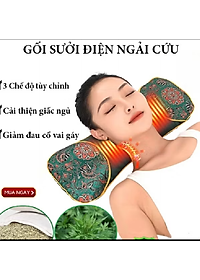 Gối ngải cứu điện giúp ngủ ngon giảm đau mỏi