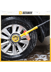 Dụng Cụ Rửa Xe Hơi Ô Tô Tự Xoay 360 Độ, Rửa Xe Hơi Kết Hợp Bàn Chải Cọ Tự Động, Xoay Tròn 360, Tháo Lắp Dễ Dàng