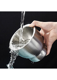 Bộ Chày Cối Inox 304 Nguyên Khối Không Vết Hàn Có Lắp Đạy Kèm Chày Dã Đồ Cực Nhuyễn Mịn Cho Gia Đình - HÀNG CHÍNH HÃNG MINIIN